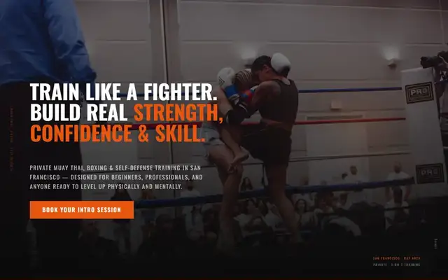 Início do site da Fit Fight Fabi